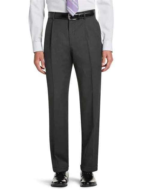 executive collection traditional fit pleated front dress pants executive dress pants jos a bank