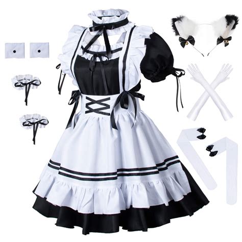 Buy Wannseeanime French Maid Apron Lolita Fancy Dress Cosplay Costume