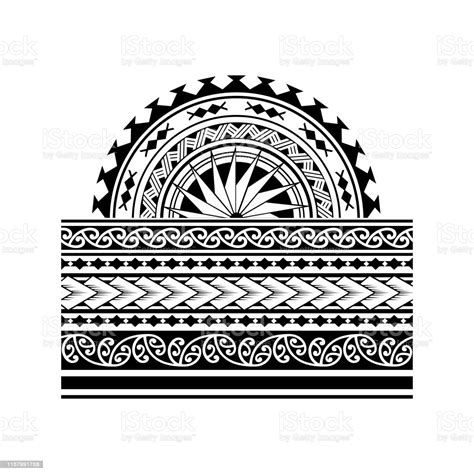 Polynesian Tattoo Shape Shoulder Sleeve Pattern Vector