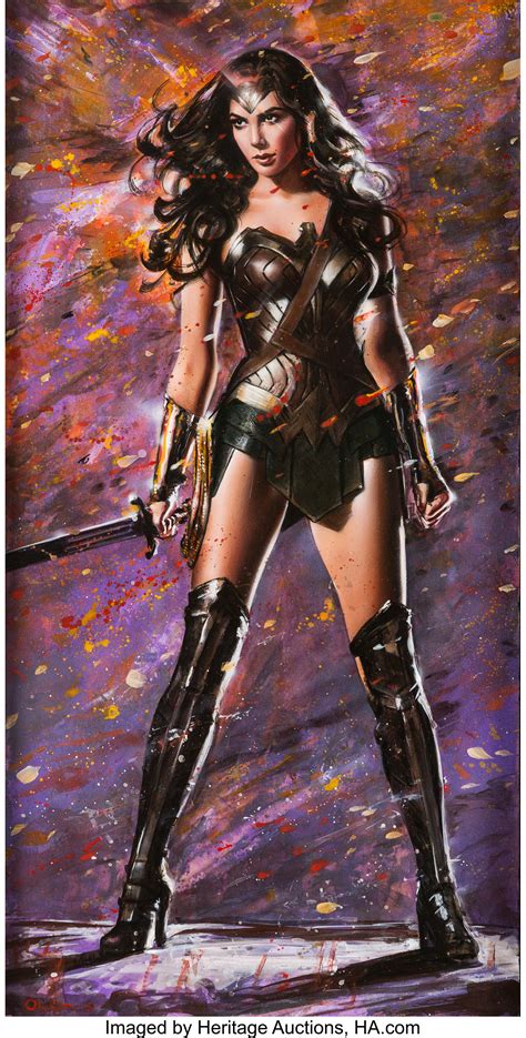 Olivia Olivia De Berardinis Wonder Woman Gal Gadot Painting Lot