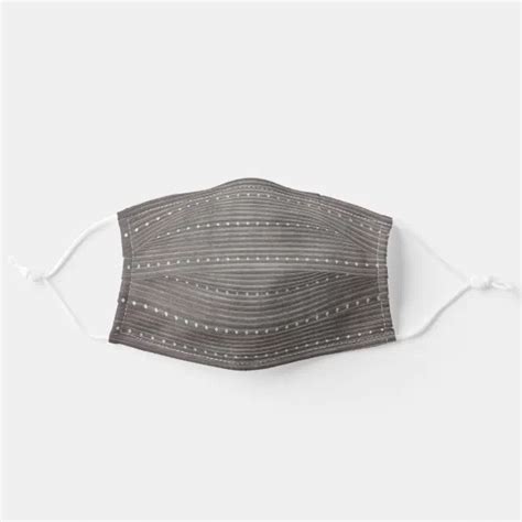 Masculine Taupe Textured Stripe For Him Adult Cloth Face Mask Zazzle