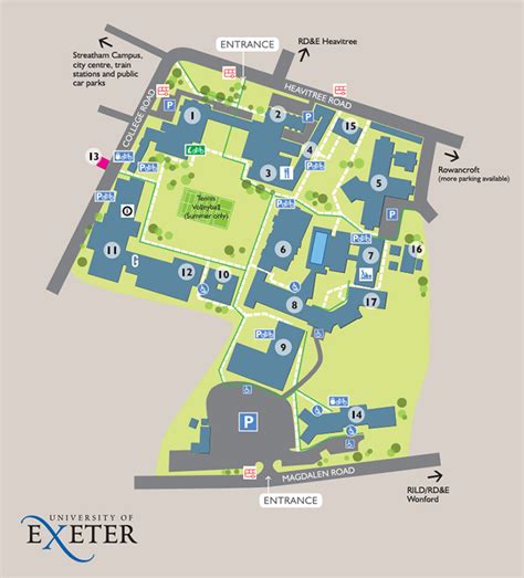 St Lukes Campus Map Campuses And Visitors University Of Exeter