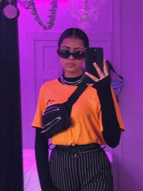 Insta Baddiebaddie Insta Neon Outfits Retro Outfits Aesthetic Clothes