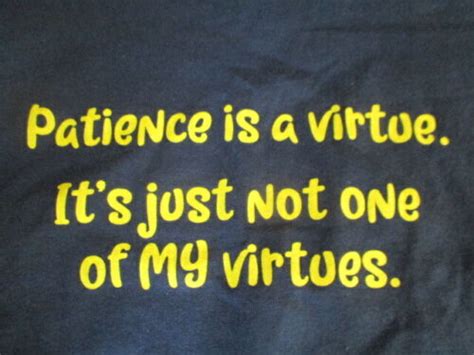 Sayings Patience Is A Virtue Its Just Not One Of My Virtues Lg T