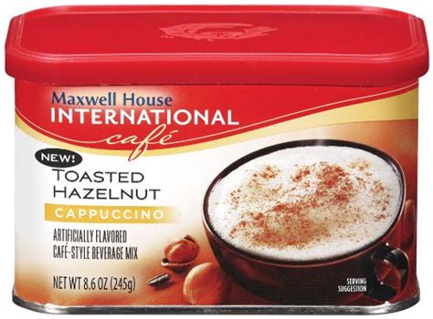 Instant Maxwell House International Coffee Toasted Hazelnut Cappuccino