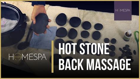 hot stone back massage techniques [unintentional asmr] massage demonstration and tutorial