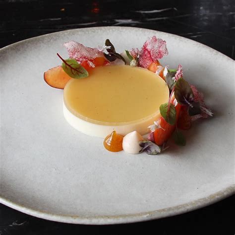 Check out our fine dining dessert selection for the very best in unique or custom, handmade pieces from our shops. Side view. Peach & Vanilla Panna Cotta @7enoteca ...