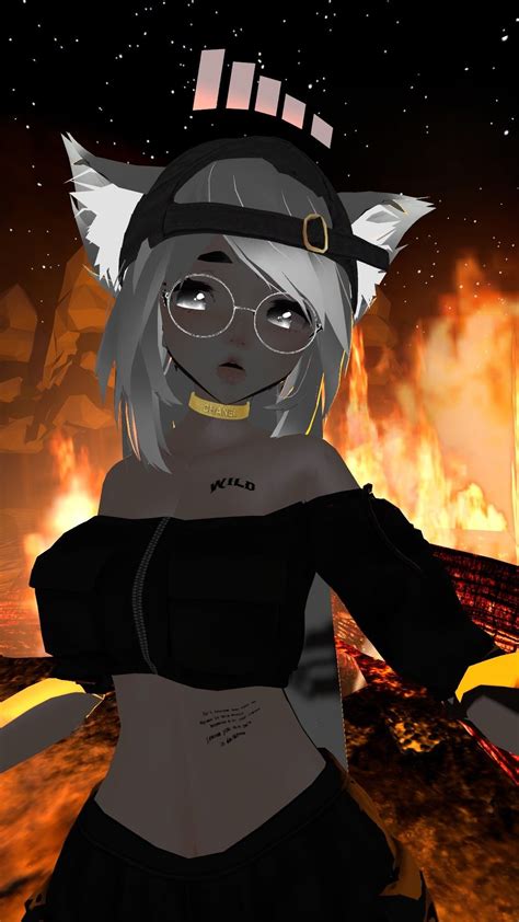 Vrchat Fire Selfie Anime Vr Anime Vrchat Avatar Girl