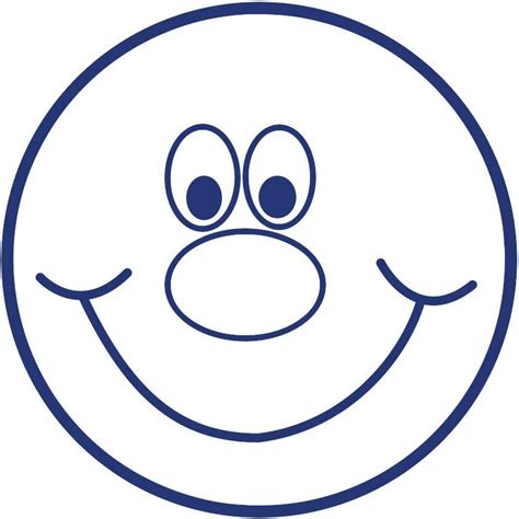 Superstickers Blue Smiley Face Pre Inked Stamperred28mm