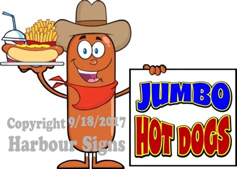 Jumbo Hot Dogs Decal Choose Your Size Food Truck Concession Vinyl