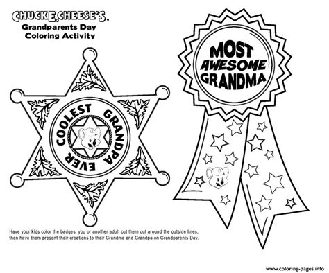 Grandparents Awards Printable Coloring Page Printable
