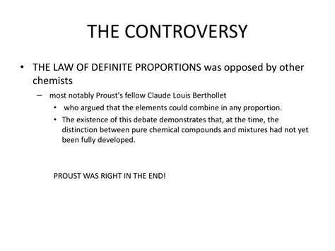 Ppt Lavoisier Proust And Berthollet And The Laws Of Conservation Of