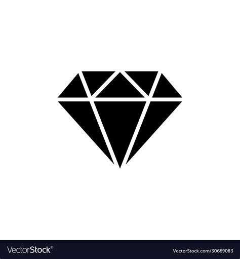 Diamond Icon Icon Gemstone Symbol Royalty Free Vector Image
