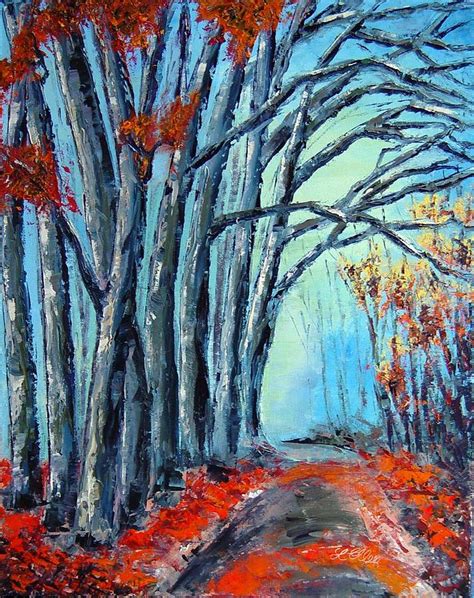 Stay On The Path Palette Knife Oil Painting No Brush Painting By