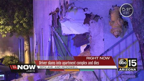 Driver Slams Into Apartment Complex Youtube
