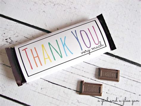 Free Candy Bar Wrapper Thank You And Congrats Printables A Girl