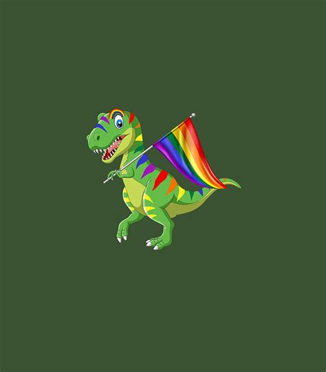 Amazon Com Lgbt T Rex Dinosaur Gay Pride Rainbow Lgbtq Cute Gift My