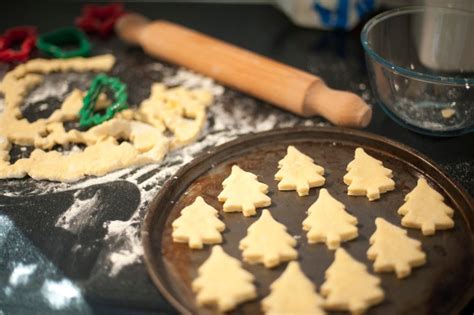 Baking Homemade Christmas Cookies Free Stock Image