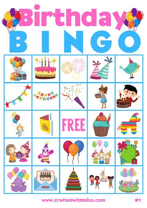 Birthday Bingo For Kids Birthday Bingo Party Classroom Etsy Bingo