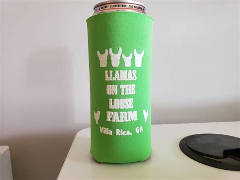 Slim Can Collapsible Fabric Koozie Lime Green