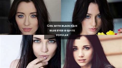 Girl With Black Hair Blue Eyes Top Attractive Appearance