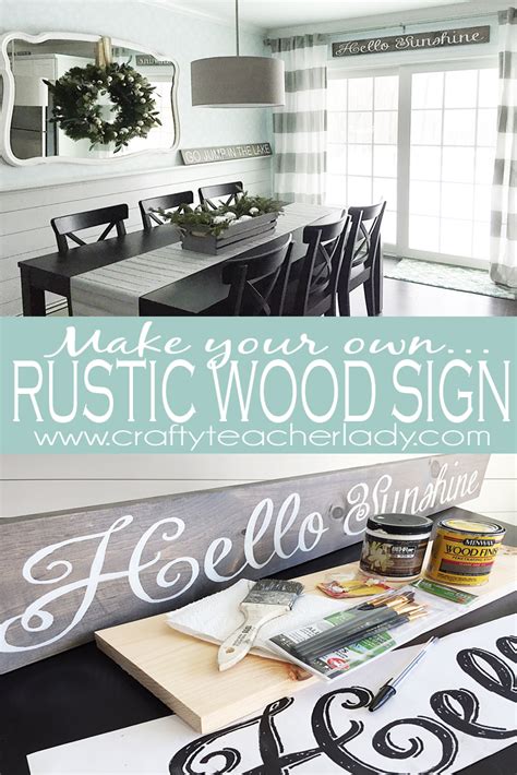 Crafty Teacher Lady Diy Rustic Wood Sign Tutorial