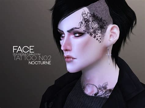 Imf Face Art Tattoo N02 For Sims 4 Sims 4 Mod Mod For Sims 4 Images