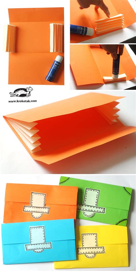 A great craft to make with kids. krokotak | DIY paper wallet