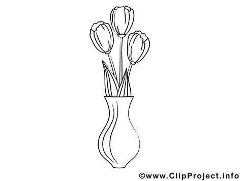 Vase Clipart Fleurs Dessins à Colorier Fleurs Coloriages Dessin