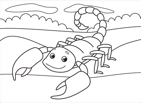 Happy Scorpion Coloring Page Free Printable Coloring Pages For Kids