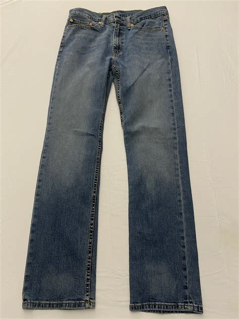 Levis 34 X 34 514 Slim Straight Dark Wash Flex Denim Jeans Ebay