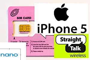 Straight talk iphone sim card. Amazon.com: Straight Talk iPhone 5 SIM Card for T-Mobile & Unlocked GSM iPhone 5's (Nano Size ...