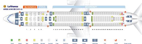 Seat Map Airbus A340 300 Lufthansa Best Seats In Plane