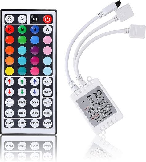 bzone led controller 2 port 4pin dual output with 44 keys ir led strip controller dc12v 24v for