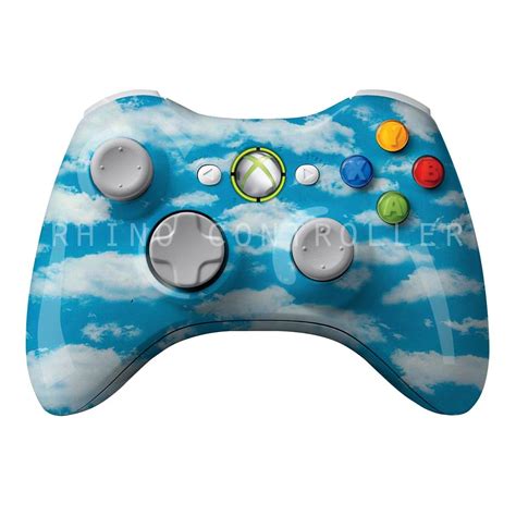 Xbox 360 Controller Wireless Glossy Wtp 175 Clouds Custom Painted