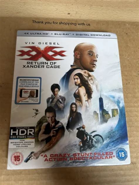 Xxx Return Of Xander Cage K Uhd Blu Ray New Sealed Slipcase Vin