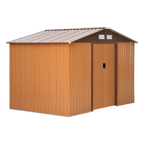 Buy Outsunny 9 X 6ft Garden Storage Shed Metal Outdoor Storage Shed