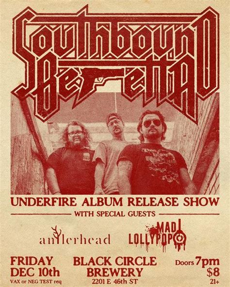 Southbound Beretta “under Fire” Album Release Party With Special Guests