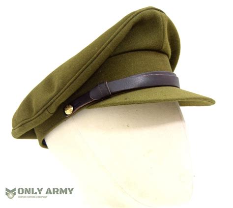 British Army 1940s Khaki Peak Cap Wwii Officers Style Dress Uniform