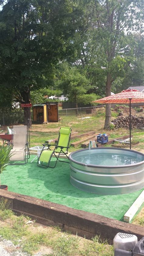 Galvanized Stock Tank Turned Into Backyard Private Pool Proud Home