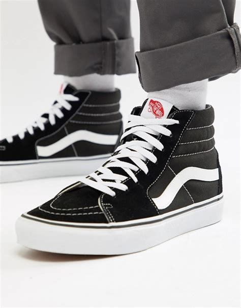 Composition :92% canvas, 8% synthetic. Vans Sk8-Hi trainers in black vd5ib8c | ASOS