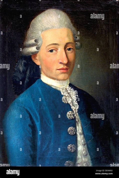 Portrait Of A Young Man Wolfgang Amadeus Mozart 1772 Artist Stock