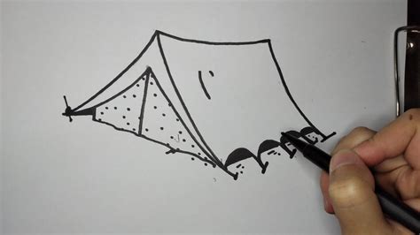 Cómo dibujar una carpa How to draw a tent YouTube
