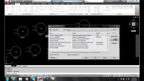 Autocad Ii 25 15 Editing Attribute Definitions Youtube
