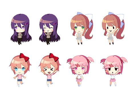 Ddlc Chibi Base This Chibi Popped In The Middle Of The Other Words