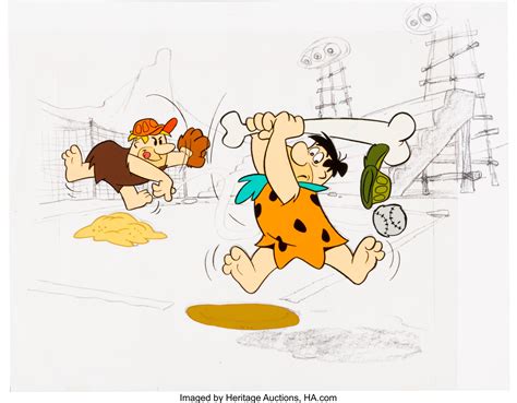 The Flintstones Fred And Barney Publicity Cel Hanna Barbera Lot