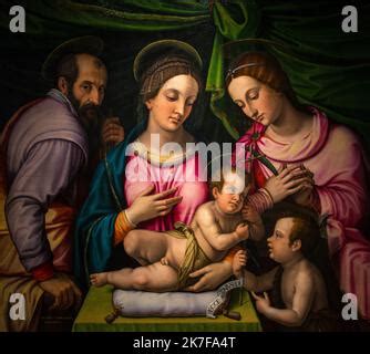 La Sainte Famille avec saint Jean et sainte Élisabeth dans un paysage Nicolas Poussin Louvre