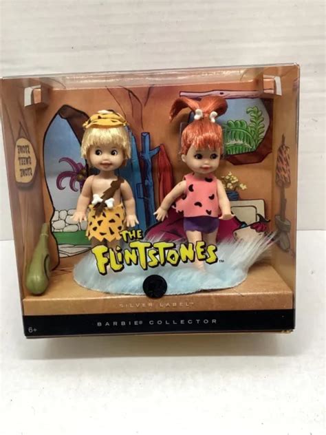 Barbie Silver Label Flintstones Kelly Tommy Rare Pebbles And Bamm Bamm