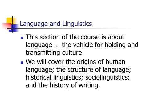Ppt Language And Linguistics Powerpoint Presentation Free Download