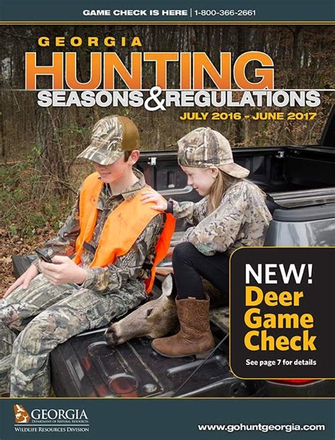 Official 2016 Georgia Hunting Rules And Regulations Season Dates